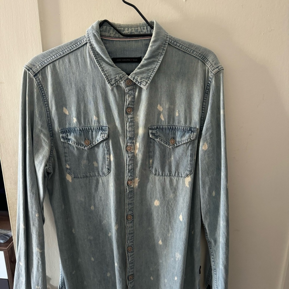 John Varvatos Denim Shirt Mens Medium